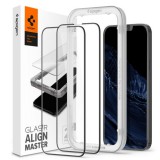 Spigen AlignMaster Full Coverage Tempered Glass Apple iPhone 13 Pro Max kijelzővédő 2db (AGL03377) (AGL03377) - Kijelzővédő fólia