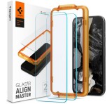 SPIGEN ALM FC képernyővédő üveg 2db (2.5D, extra karcálló, 9H, ultravékony, színkiemelés) ÁTLÁTSZÓ Google Pixel 8a