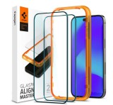 SPIGEN ALM FC képernyővédő üveg 2db (2.5D, extra karcálló, 9H, ultravékony, színkiemelés) FEKETE Apple iPhone 14 Pro Max