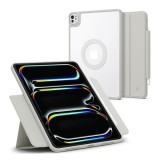 Spigen Apple IPAD Pro 11 (2024) air skin pro onetap tok, eco bőr hatású (aktív flip, asztali tartó, mágneses) szürke