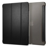 Spigen Apple Ipad Pro 11 (2024) fold tok álló, bőr hatású (aktív flip, oldalra nyíló, trifold, asztali tartó) fekete