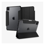 Spigen Apple Ipad Pro 13 (2024) ultra hybrid pro, bőr hatású (flip, trifold, asztali tartó, ceruza tartó) fekete