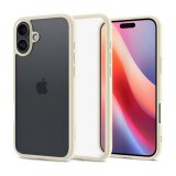 Spigen Apple iPhone 16 Plus ultra hybrid műanyag telefonvédő (ütésállóság, légpárnás keret, matt keret) bézs