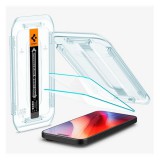 Spigen Apple iPhone 16 Pro ez fit képernyővédő üveg 2db (2.5D, ultravékony, 0.2mm, 9H+segédkeret) átlátszó