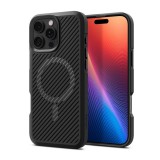 Spigen Apple iPhone 16 Pro Max core armor mag szilikon telefonvédő (ütésállóság, kameravédő, csíkos, magsafe) fekete