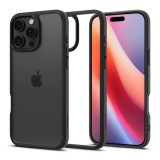 Spigen Apple iPhone 16 Pro Max crystal hybrid szilikon telefonvédő (ütésállóság, műanyag keret) fekete