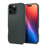 Spigen Apple iPhone 16 Pro Max liquid air szilikon telefonvédő (ütésállóság, légpárnás sarok, rombusz) sötétzöld