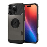 Spigen Apple iPhone 16 Pro Max slim armor mag szilikon védő (műanyag hátlap, ütésálló, magsafe) sötétszürke