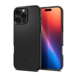 Spigen Apple iPhone 16 Pro Max thin fit magsafe műanyag telefonvédő (matt, ultravékony, kameravédő, magsafe) fekete
