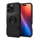 Spigen Apple iPhone 16 Pro slim armor mag szilikon védő (műanyag hátlap, ütésállóság, légpárnás sarok, magsafe) fekete