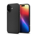 Spigen Apple iPhone 17 liquid air szilikon telefonvédő (ütésállóság, légpárnás sarok, rombusz) fekete