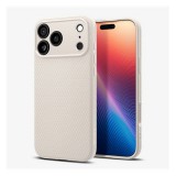 Spigen Apple iPhone 17 Pro Max liquid air szilikon telefonvédő (ütésállóság, légpárnás sarok, rombusz) bézs