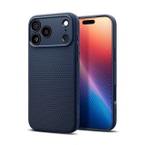 Spigen Apple iPhone 17 Pro Max liquid air szilikon telefonvédő (ütésállóság, légpárnás sarok, rombusz) sötétkék