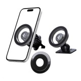 Spigen Apple iPhone 17  Spigen mft13 autós tartó (szellőzőre, műszerfalra, öntapadó, 360°, magsafe) ezüst