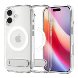 Spigen Apple iPhone 17 ultra hybrid s műanyag telefonvédő (ütésállóság, légpárnás keret, kitámasztó, magsafe) átlátszó