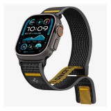 Spigen Apple Watch Series 5 44mm athlex pótszíj (egyedi méret, nagy, nylon, tépőzáras, légáteresztő, sport) sötétzöld