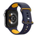Spigen Apple Watch Series SE 2 40mm  nano pop pótszíj (egyedi méret, kicsi, matt, szilikon) sötétkék