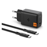 Spigen Arcstation Pro hálózati töltő (USB-C, 65W, GaN, USB-C kábel, fekete)