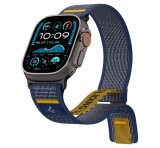 SPIGEN ATHLEX pótszíj (egyedi méret, nagy, nylon, tépőzáras, légáteresztő, SPORT) SÖTÉTKÉK Apple Watch Series 5 44mm, Watch Series 4 44mm, Watch Series 3 42mm