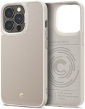 Spigen Ciel Cyrill Leather Brick - iPhone 13 Pro bőrtok - bézs