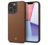 Spigen Ciel Cyrill Leather Brick - iPhone 13 Pro Max bőrtok - barna