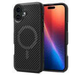 SPIGEN CORE ARMOR MAG szilikon telefonvédő (ütésállóság, kameravédő, csíkos, MagSafe) FEKETE Apple iPhone 16