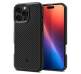 SPIGEN CORE ARMOR szilikon telefonvédő (ütésállóság, kameravédő, csíkos) FEKETE Apple iPhone 16 Pro