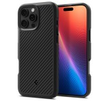 SPIGEN CORE ARMOR szilikon telefonvédő (ütésállóság, kameravédő, csíkos) FEKETE Apple iPhone 16 Pro Max