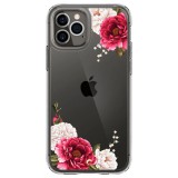 Spigen CYRILL Cecile Apple iPhone 12/12 Pro tok Red Floral - átlátszó virágos (ACS01729) (ACS01729) - Telefontok
