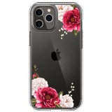 Spigen CYRILL Cecile Apple iPhone 12 Pro Max tok Red Floral - átlátszó virágos (ACS01645) (ACS01645) - Telefontok