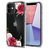 Spigen Cyrill Cecile - iPhone 12 Mini tok - piros rózsa