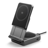 SPIGEN ESSENTIAL EF302MOQ Qi2.2 2IN1 MAGNETIC MAGSAFE vezeték nélküli töltő fekete