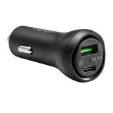 Spigen Essential F31QC Quick Charge 3.0 autós töltő adapter (30W, fekete)
