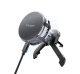 SPIGEN ESSENTIAL PELTIER EV25MFAQ autós tartó (szellőzőre, állítható, 15W, LED jelzés, wireless, MagSafe) FEKETE