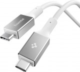 Spigen Essential USB-C to USB-C 240W Fabric Cable White ACA10422