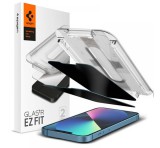 SPIGEN EZ FIT képernyővédő üveg 2db (2.5D, karcálló, betekintés elleni védelem, 0.2mm, 9H) ÁTLÁTSZÓ Apple iPhone 13, Apple iPhone 13 Pro, Apple iPhone 14