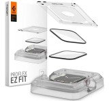 SPIGEN EZ FIT kijelzővédő üveg 2db (2.5D, 0.2mm, ultravékony, 9H) FEKETE Apple Watch Series 7 45mm