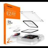 SPIGEN EZ FIT kijelzővédő üveg 2db (2.5D lekerekített szél, 0.2mm, 9H, NEM íves) FEKETE [Apple Watch Series SE 40mm] (AFL01219) - Kijelzővédő fólia