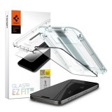 Spigen Glas.tR EZ Fit HD Apple iPhone 15 Pro tempered kijelzővédő fólia felhelyező kerettel, fekete