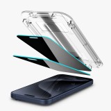 Spigen GLAS.tR EZ Fit Privacy iPhone 15 Plus kijelzővédő (AGL06885) (AGL06885)