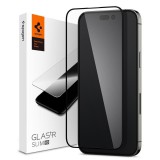 Spigen GLAS.tR Slim Full Cover HD Apple iPhone 14 Pro Max edzett üveg kijelzővédő fólia fekete kerettel (AGL05209) (AGL05209) - Kijelzővédő fólia