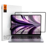 Spigen Glass FC -  MacBook Air 13" (M2/2022) kijelzővédő üveg - fekete kerettel