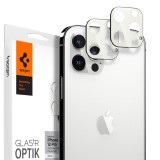 Spigen iPhone 12 Pro Optik GLAS.tR Slim kameravédő lencse ezüst 2db (AGL02459) (AGL02459) - Kameravédő fólia