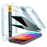 Spigen iPhone 15 Plus Screen Protector EZ FIT GLAS.tR Privacy Transparency (2 Pack) AGL06885