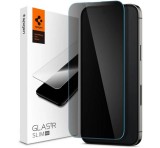 SPIGEN képernyővédő üveg (2.5D, extra karcálló, betekintés védelem, ultravékony, 0.2mm, 9H) ÁTLÁTSZÓ Apple iPhone 14 Pro