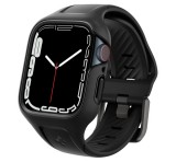 SPIGEN LIQUID AIR PRO szilikon óra keret (szilikon szíj, ütésállóság) FEKETE Apple Watch Series 7 41mm, Apple Watch Series 8 41mm, Apple Watch Series 9 41mm