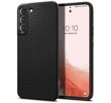 SPIGEN LIQUID AIR szilikon telefonvédő (közepesen ütésálló, légpárnás sarok, rombusz minta) FEKETE Samsung Galaxy S22 5G (SM-S901)