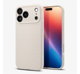 SPIGEN LIQUID AIR szilikon telefonvédő (ütésállóság, légpárnás sarok, rombusz) BÉZS Apple iPhone 17 Pro Max