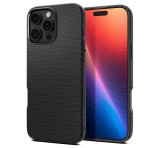 SPIGEN LIQUID AIR szilikon telefonvédő (ütésállóság, légpárnás sarok, rombusz) FEKETE Apple iPhone 16 Pro Max