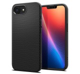 SPIGEN LIQUID AIR szilikon telefonvédő (ütésállóság, légpárnás sarok, rombusz) FEKETE Apple iPhone 16e